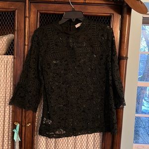 Loft lace blouse in super dark green size medium